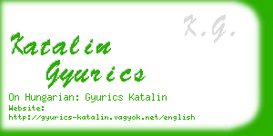 katalin gyurics business card